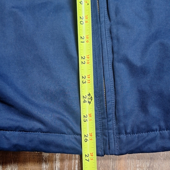 Columbia Large Coat/Jacket Mens Fleece Lined Navy Blue Many Pockets Zip Up - Picture 7 of 8